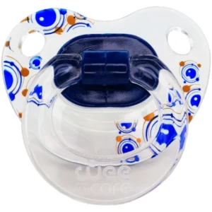 خرید پستانک ارتودنسی وی کر مدل شفاف چاپدار happy سایز 6-12ماه - (Wee Care-P116)