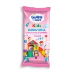 خرید دستمال مرطوب و پاک کننده دست و صورت کودک وی کر مدل دخترانه kids (صورتی) - 12 برگی جیبی