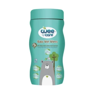 خرید دستمال مرطوب کودک وی کر حاوی عصاره آلوئه ورا و روغن زیتون - 70برگی